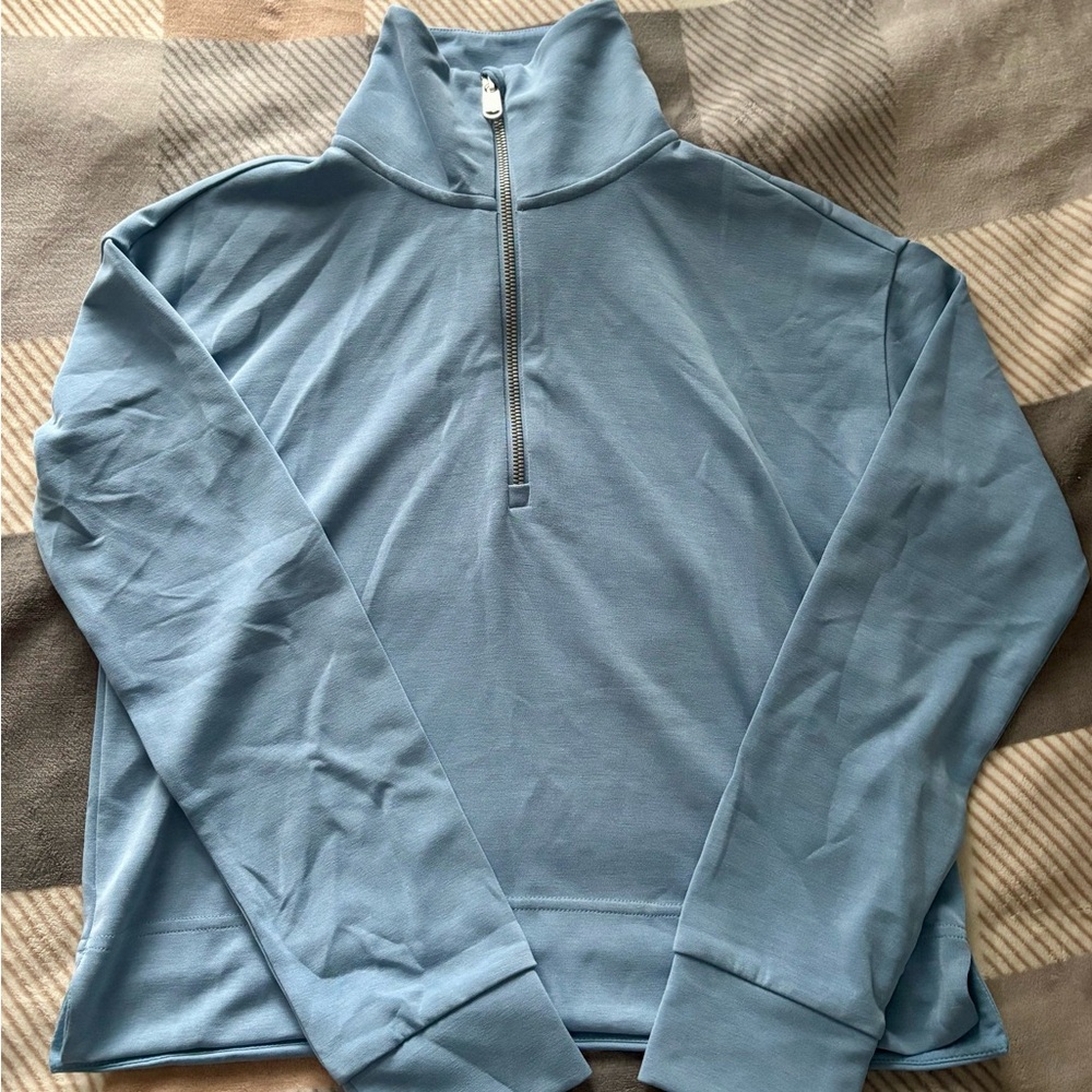 Light Blue Seasoft Half-Zip Sweatshirt
